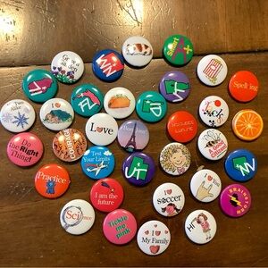 Colorful Pinback Button Set